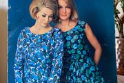 Vintage Shop Advert  Blue1970s Shop Advertising Fashion Showcard Very Large