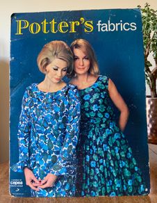 Vintage Shop Advert  Blue1970s Shop Advertising Fashion Showcard