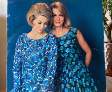 Vintage Shop Advert  Blue1970s Shop Advertising Fashion Showcard