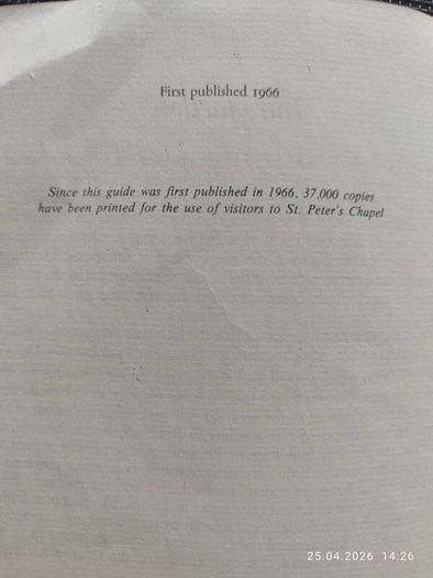 Vintage Booklet: The Fort of Othona and the Chapel of St Peter-on-the-Wall