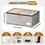 63L Under Bed Storage on Wheels, 2 Pack Rolling Underbed Storage Bins, Grey Under Bed Storage Box with Lid & Label, Underbed Storage Boxes for Clothes, Shoes, Blankets, Toys Image 2
