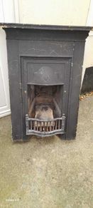 Vintage Edwardian cast iron fireplace
