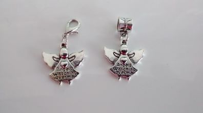 "Angels Watching Over Me" Charm - Pandora Style / Lobster Clasp