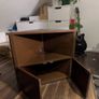 Corner cabinet, painted solid wood; will fit walnut furnitures Image 3