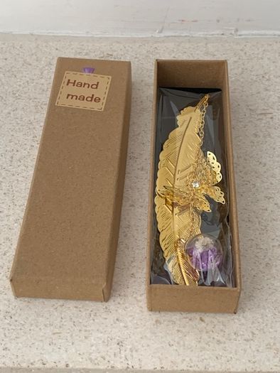 Gold Toned Book Mark