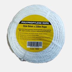 General purpose poly  Rope- 6mm / 220m - White