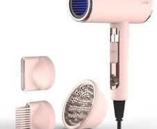 Hair Dryer with Diffuser,Comb/Brush,Nozzle(2200w Professional ION hairdryer) for Women 4C Thick Hair - Baby Pink (FREE POSTAGE)