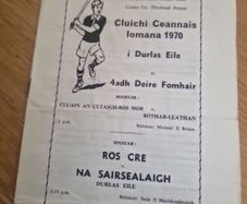 Rare 1970 Tipperary GAA County Hurling Final Programme - Roscrea v Thurles
