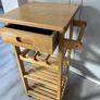 Long slim wooden trolley Image 3