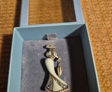 Vintage Lady Brooch in a Box