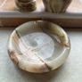 Vintage Japanese Green/Brown 1960's Onyx Marble Stone 3 pce set Image 5