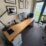 Large wooden desk with Ikea Alex drawers Image 4