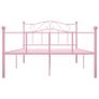 Bed Frame Pink Metal 160x200 cm Image 3