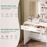 Dressing table white with gold handles Image 3