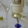 A pair. 2 x Vintage Wine Glasses. Geometric patterned elegant wine glasses. FREE Stopper. Image 3