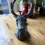 New with tags heavy cast iron stag wine bottle holder Image 4