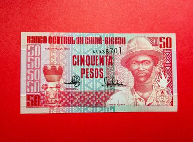 Guinea. Bissau.  50  Pesos  1990.  Pick  10  (uncirculated )