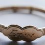 Vintage Child's Rolled Gold Engraved  Bangle Bracelet 2" - 5,32g Image 8