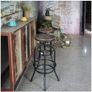 Adjustable Industrial Style Bar Stool Height Swivel  With Top Metal And Backrest Image 2