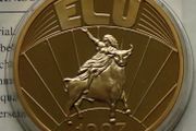 Europe 1997 ecu to euro 24 karat Gold plated Proof