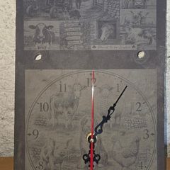Irish Farm Life Slate Clock