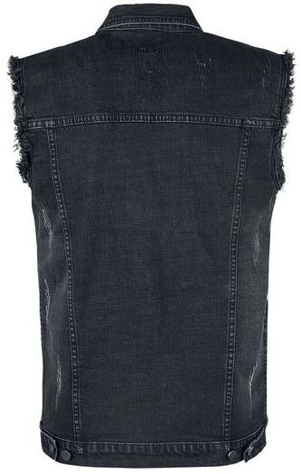 Black Premium Denim Waistcoat in Size 5XL (Brand New & Unopened)