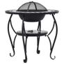 Mosaic Fire Pit Table Black and White 68 cm Ceramic Image 4