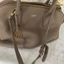 DKNY Tribeca Triple Zip Grained Leather Satchel Desert Image 10