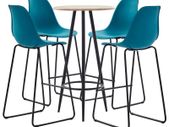 5 Piece Bar Set Plastic Turquoise