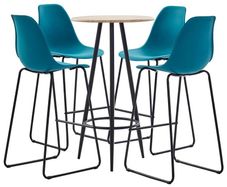 5 Piece Bar Set Plastic Turquoise