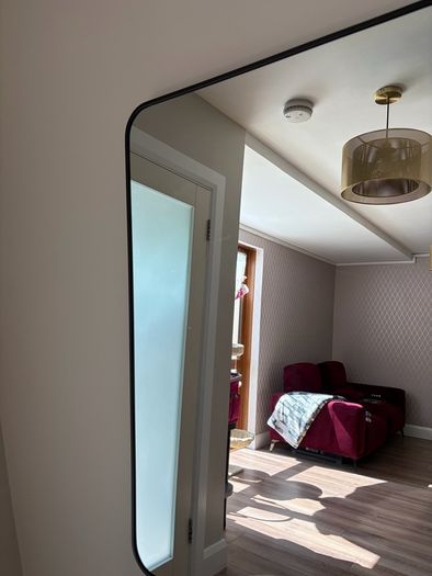 Black Framed Mirror 60cm x 90cm, Excellent Condition