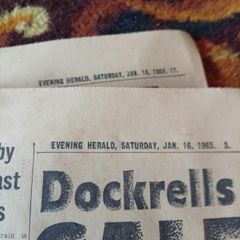 Vintage 1965 Evening Herald. Great for Framing (Showbands, Cinerama, classifieds, Ballyfermot)