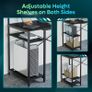 140 CM Computer Desk with Power Outlets & LED Lights with Monitor Shelf Gaming Desk with Shelves Writing Desk with Storage Image 7