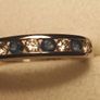 9ct White Gold Sapphire & Zirconia Eternity Ring Image 4