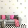 Diamond Wall Decal, Diamond Wall Decal, Diamond Pattern, Girls Nursery, Princess Diamond Decals, Gold Sticker, Monochrome Crown Patterns, Vinyl Decal Set, Wall Art Image 3