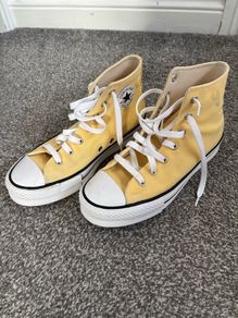 Yellow Converse platforms