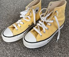 Yellow Converse platforms