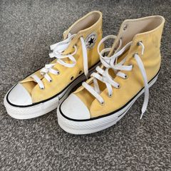 Yellow Converse platforms