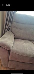 sofa free 3 seater recliner manual grey