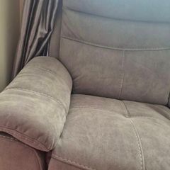 sofa free 3 seater recliner manual grey