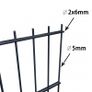 2D Gabion Fence Galvanised Steel 2.008x0.83 m 8 m (Total Length) Grey Image 7