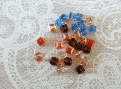 Square glass Beads