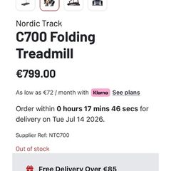 Nordic track folding treadmill