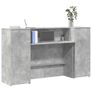 Reception Desk Concrete Grey 180x50x103.5 cm Engineered Wood Image 2
