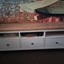 HEMNESTV bench, white stain/light brown Image 3