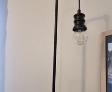 Industrial minimalist table lamp
