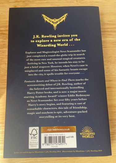 Fantastic Beasts and Where to Find Them, The Original Screenplay by J.K. Rowling