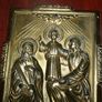 Vintage Heavy Cast Iron Religious Image 7" X 5,5" Image 9