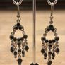 Vintage Black Jewelled Earrings Image 2