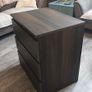 Quality 3 Drawer Wallnut Coloured Unit Image 8